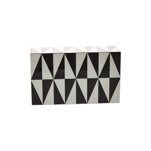 Jonathan Adler Medium Op Art Lacquer Box, Black